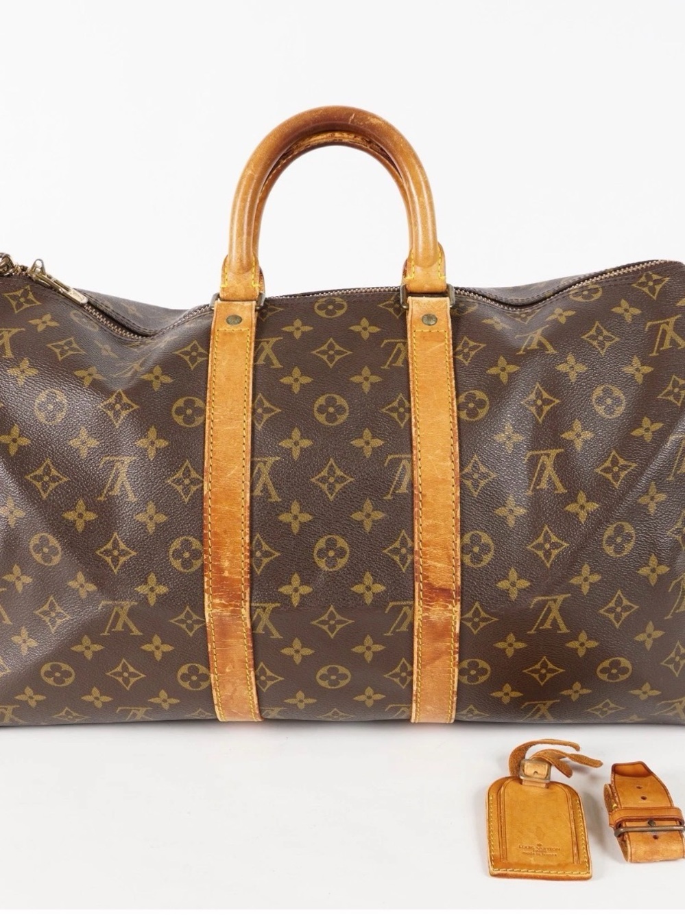 Louis Vuitton Monogram Canvas Keepall Duffel Bag in Brown/Tan, 45cm